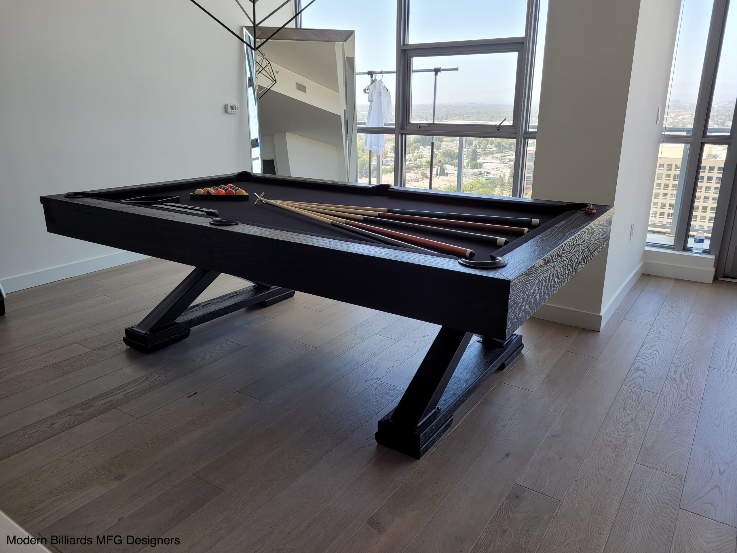 Contemporary Xaviers Steel Pool Table