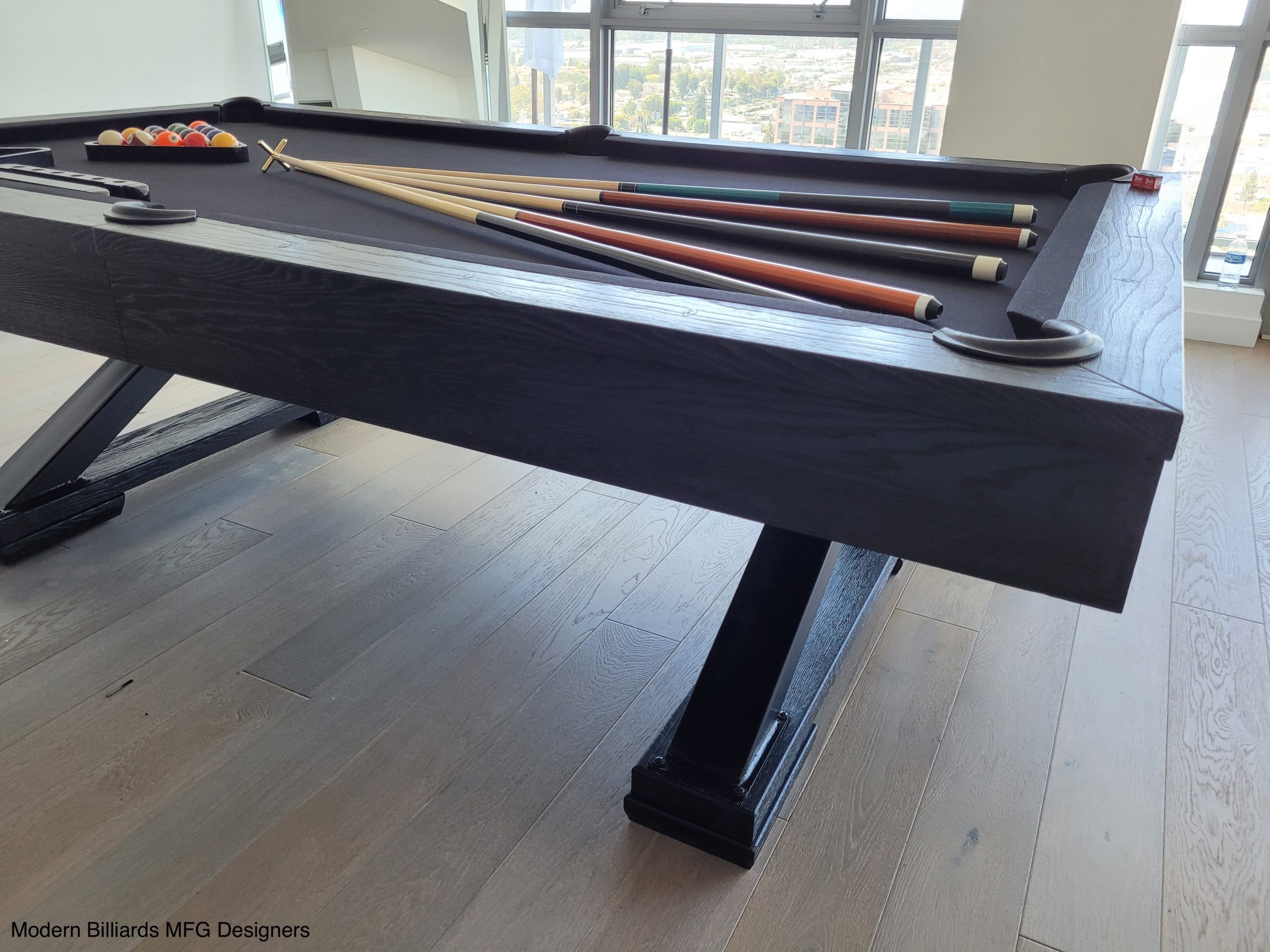 Contemporary Xaviers Steel Pool Table - Image 5