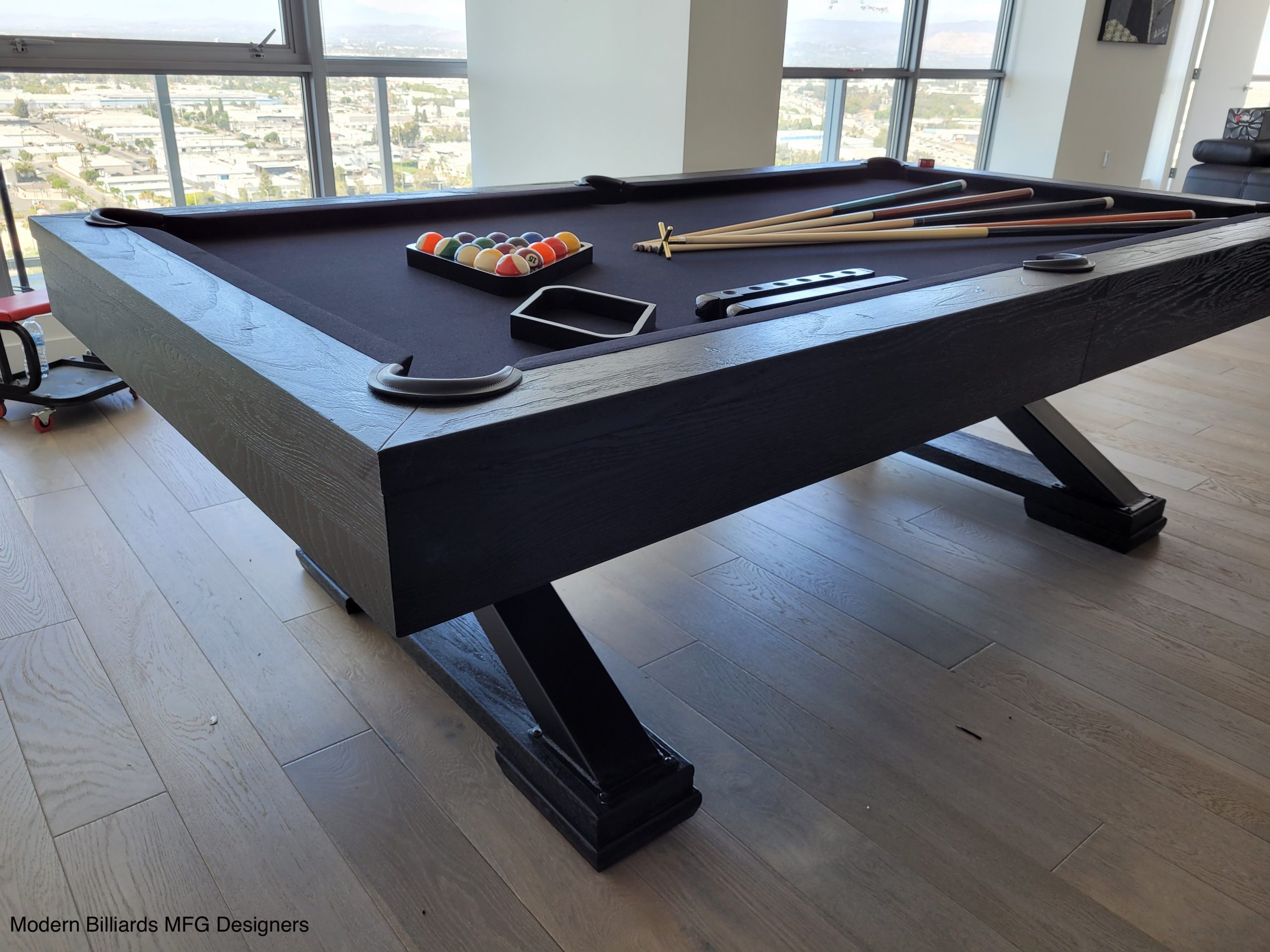 Contemporary Xaviers Steel Pool Table - Image 4