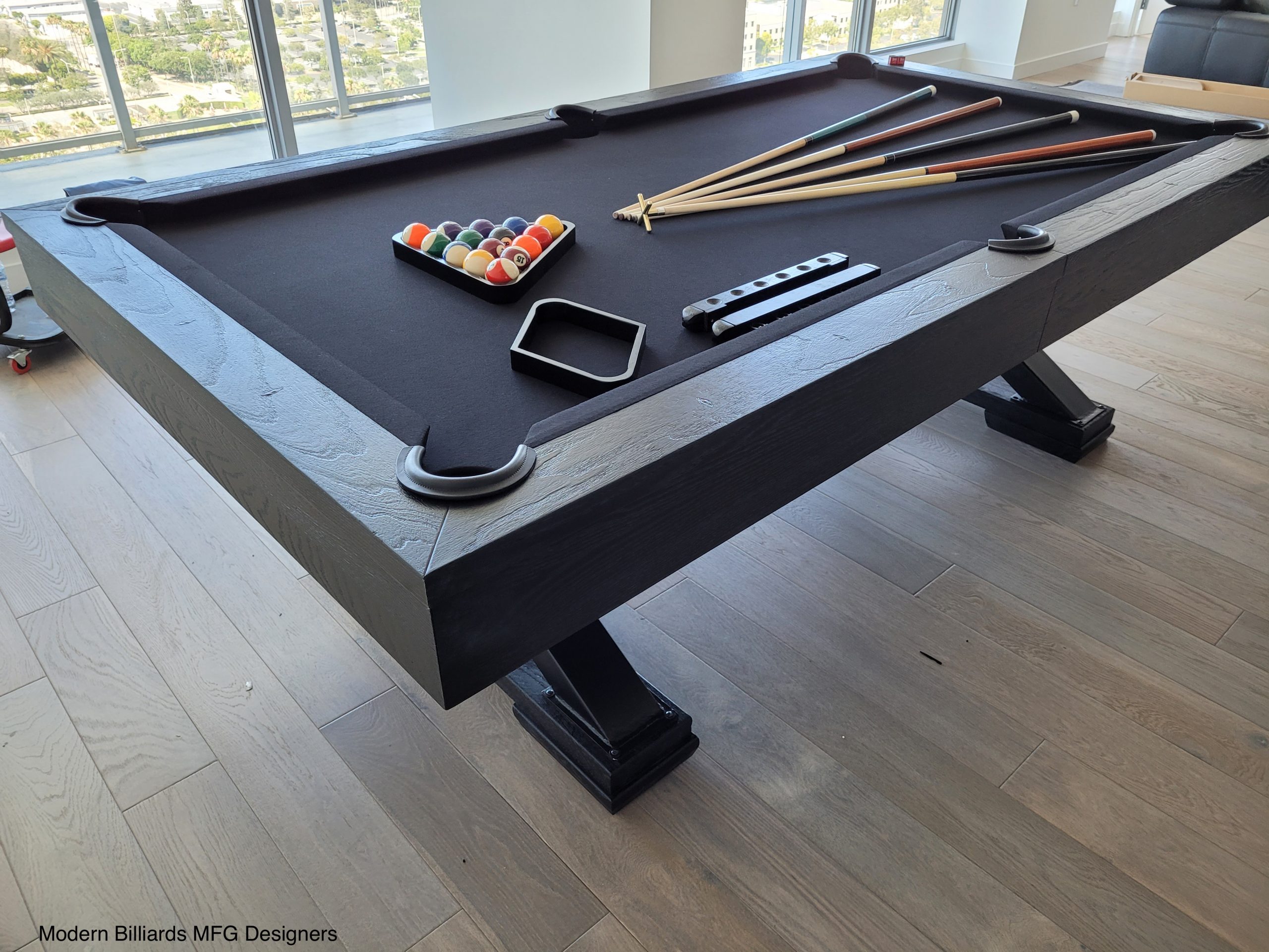 Contemporary Xaviers Steel Pool Table - Image 3