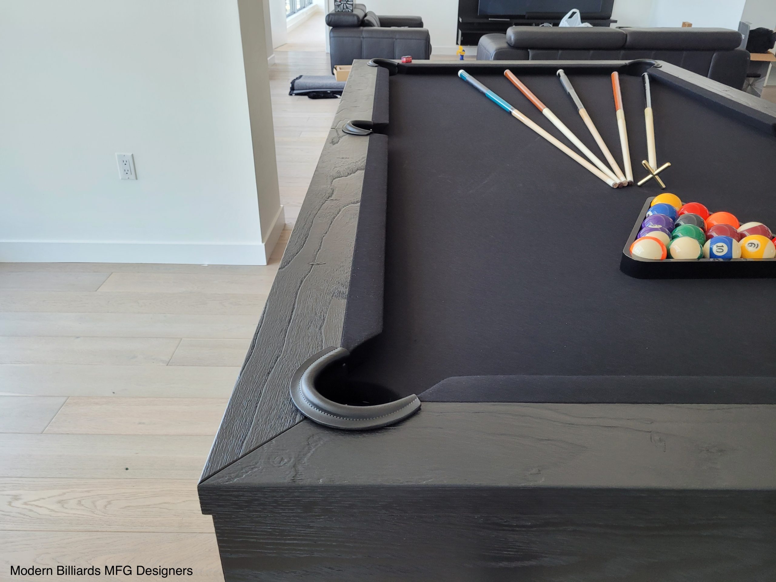Contemporary Xaviers Steel Pool Table - Image 2