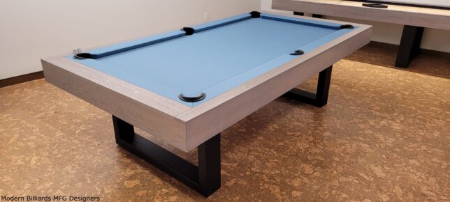 Riviera Oak Contemporary Steel II Modern Pool Table
