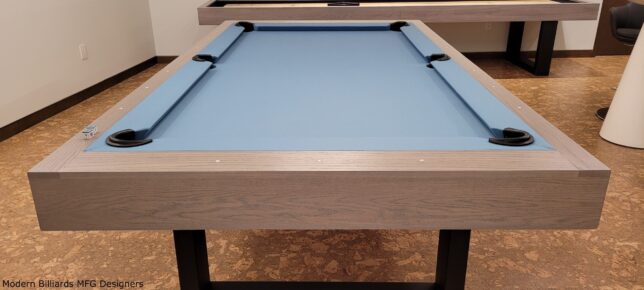 Riviera Oak Contemporary Steel II Modern Pool Table - Image 4