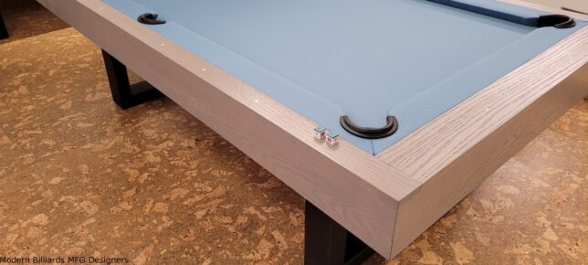 Riviera Oak Contemporary Steel II Modern Pool Table - Image 5