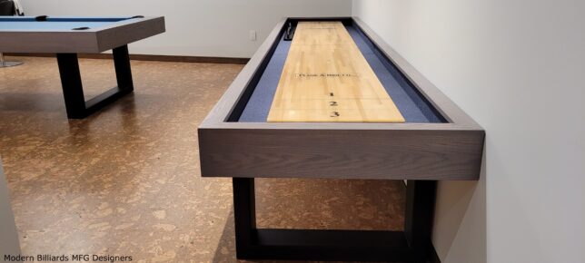 Riviera Oak Contemporary Steel II Modern Pool Table - Image 7