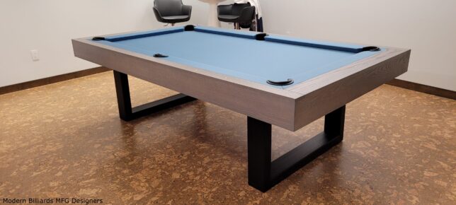 Riviera Oak Contemporary Steel II Modern Pool Table - Image 2