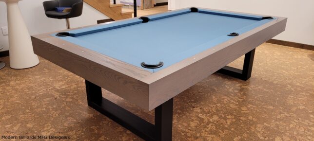 Riviera Oak Contemporary Steel II Modern Pool Table - Image 3