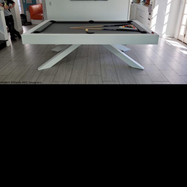 Modern White Spider Pool Table Billiards - Image 8