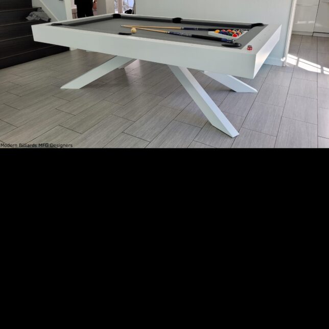 Modern White Spider Pool Table Billiards - Image 7