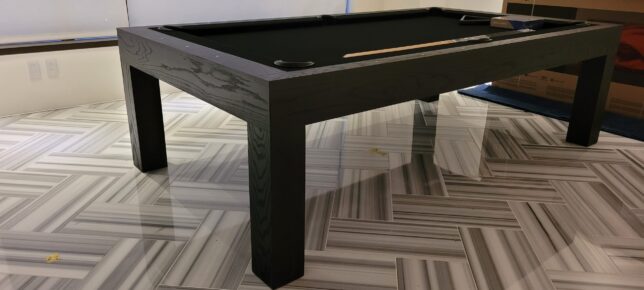 MODERN BLACK MATTE OAK POOL TABLE - Image 2
