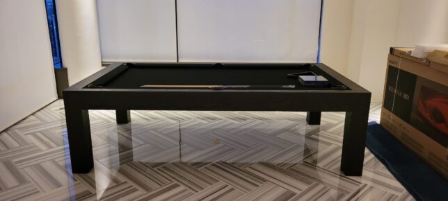 MODERN BLACK MATTE OAK POOL TABLE - Image 5