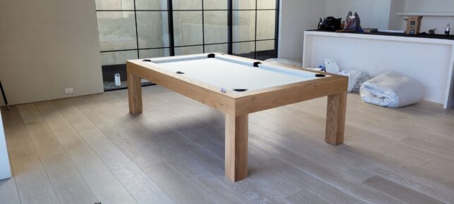 MODEL MODERN NATURAL RIFT WHITE OAK POOL TABLE
