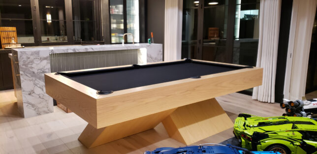 MODERN TULUM WHITE OAK POOL TABLE