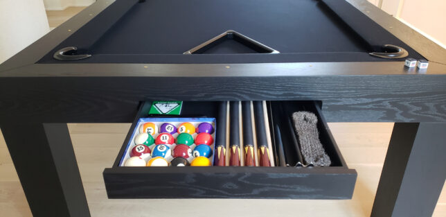 MODERN ASH BLACK II BILLIARDS TABLE - Image 3