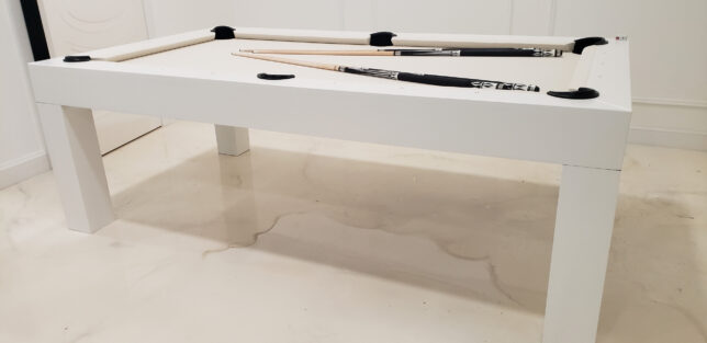 MODERN WHITE PEARL POOL TABLE II - Image 3