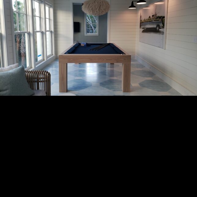 MODERN WHITE OAK RAW POOL TABLES