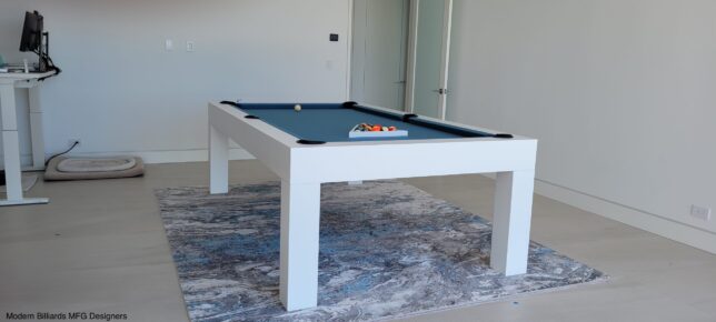 Modern Pool Table,  All White Design - Image 3