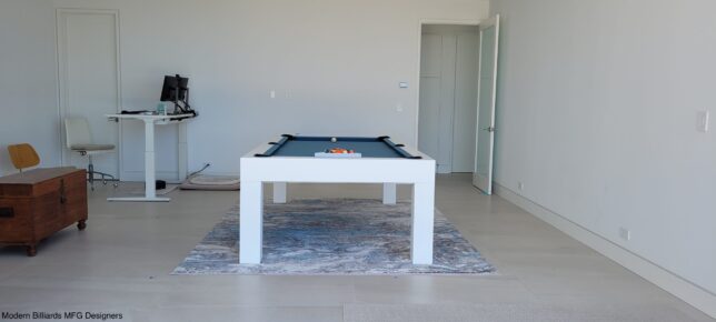Modern Pool Table,  All White Design