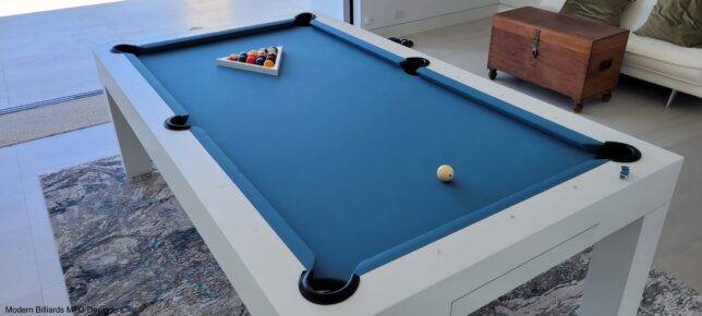 Modern Pool Table,  All White Design - Image 5