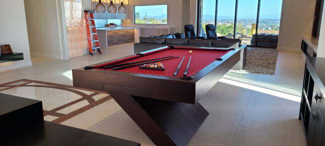 MODERN TULUM DARK WALNUT WOOD POOL TABLE - Image 3