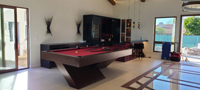 MODERN TULUM DARK WALNUT WOOD POOL TABLE - Image 2
