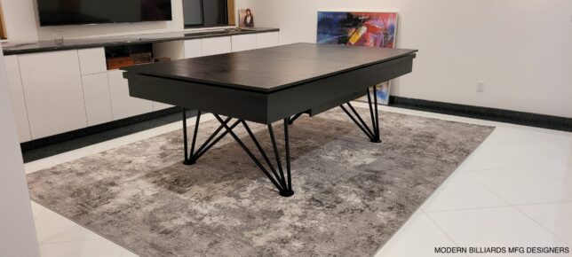 MODERN POOL TABLE, DAUPHINE STEEL