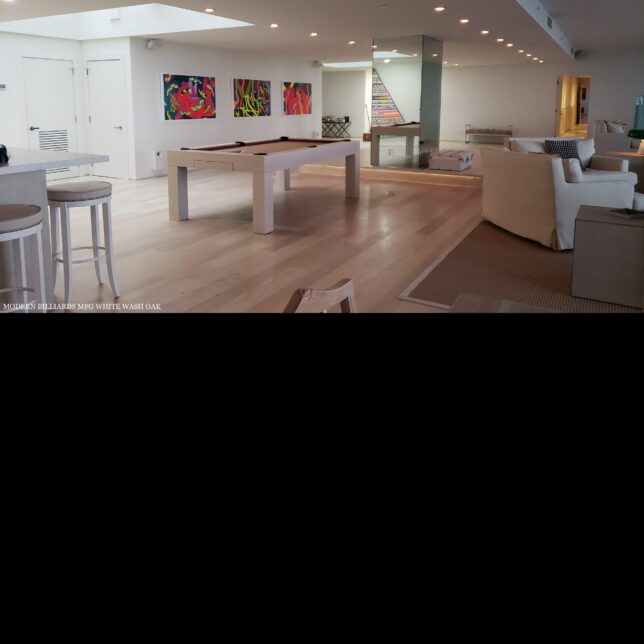 Modern White Wash Pool Table