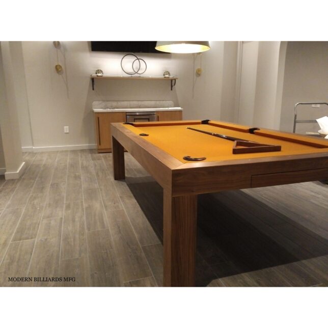 Modern Pool Table Natural Walnut - Image 3