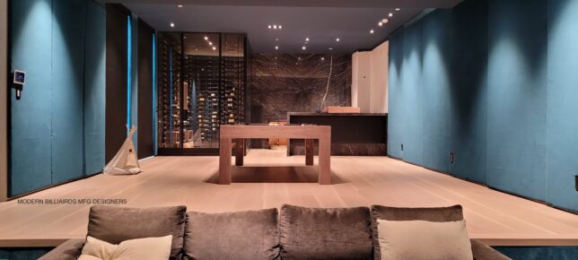 MODERN POOL TABLE, MODERN WALNUT NATURAL
