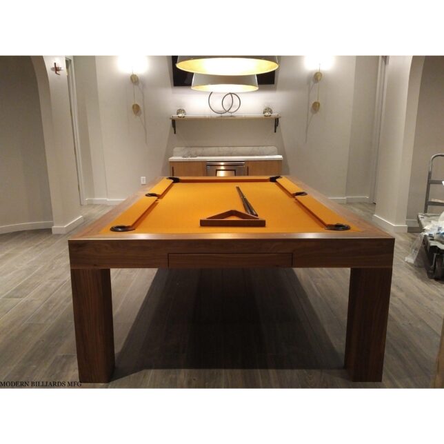 Modern Pool Table Natural Walnut - Image 2