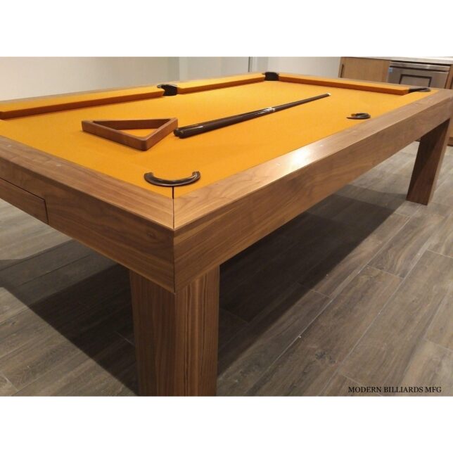 Modern Pool Table Natural Walnut
