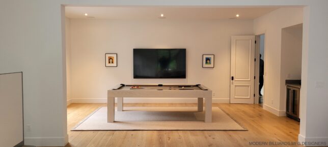 MODERN POOL TABLE, OAK WHITEWASH