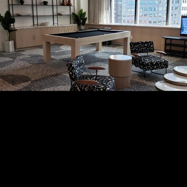 Modern White Oak Pool Table