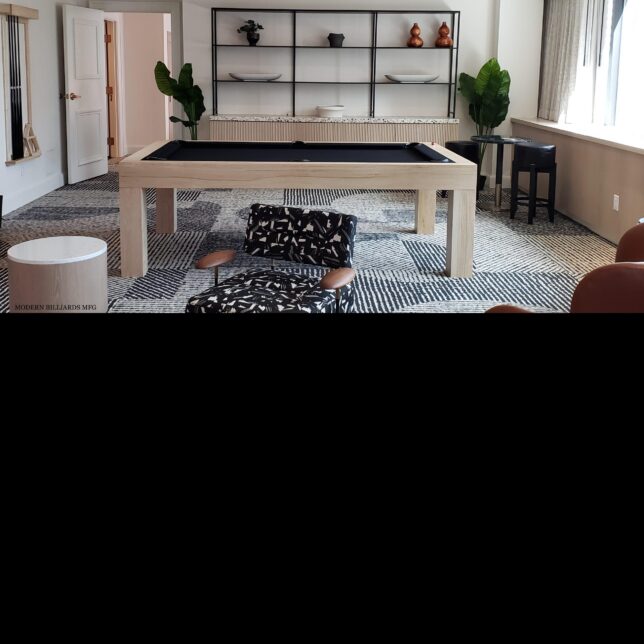 Modern White Oak Pool Table - Image 2