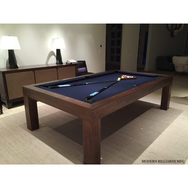 Modern American Dark Walnut Pool Table