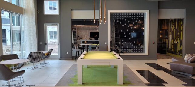 Modern Pool Table, Modern Matte White (Copy)