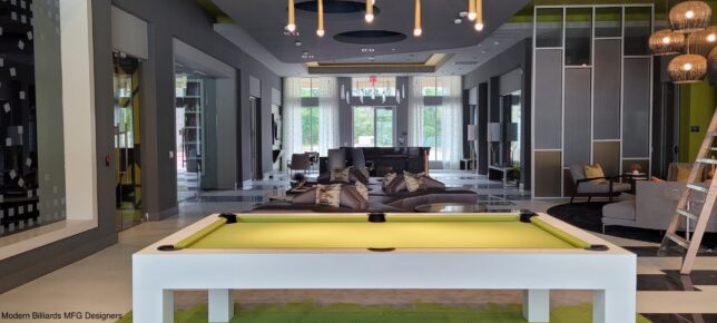 Modern Pool Table, Modern Matte White (Copy) - Image 4