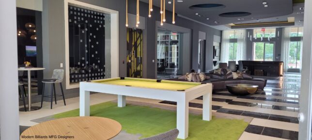 Modern Pool Table, Modern Matte White (Copy) - Image 5