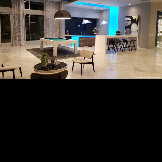 Modern White Pool Table - Image 2