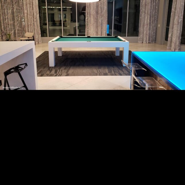 Modern White Pool Table - Image 7