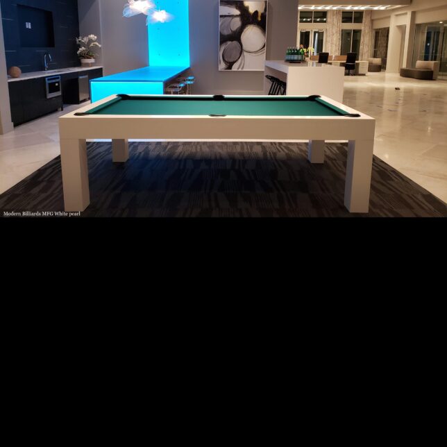 Modern White Pool Table - Image 3