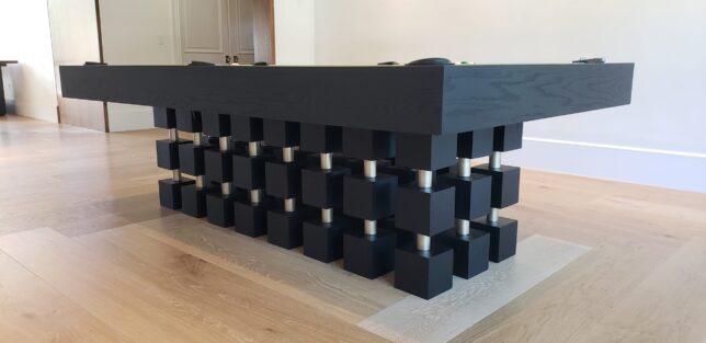 MODEL MODERN RUBIKS CUBE BLACK ASH POOL TABLE - Image 3