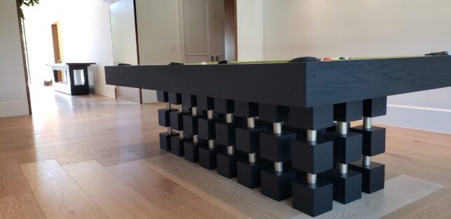 MODEL MODERN RUBIKS CUBE BLACK ASH POOL TABLE - Image 4