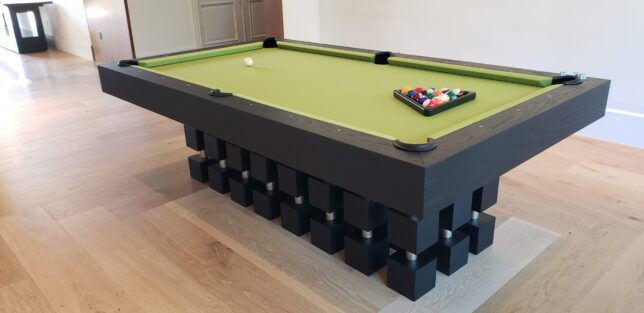 MODEL MODERN RUBIKS CUBE BLACK ASH POOL TABLE - Image 5