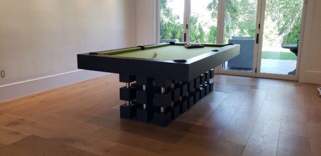 MODEL MODERN RUBIKS CUBE BLACK ASH POOL TABLE